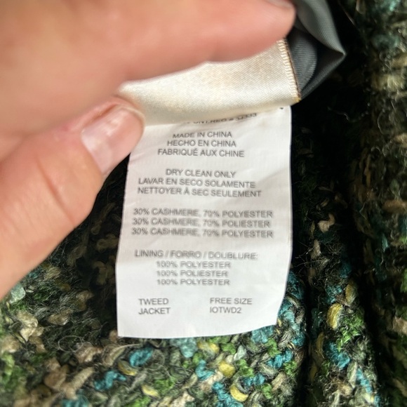 Isabelle’s Journey Cashmere/polyester Jacket Faux Fur Neck, Sleeve Trim One Size - Picture 7 of 8